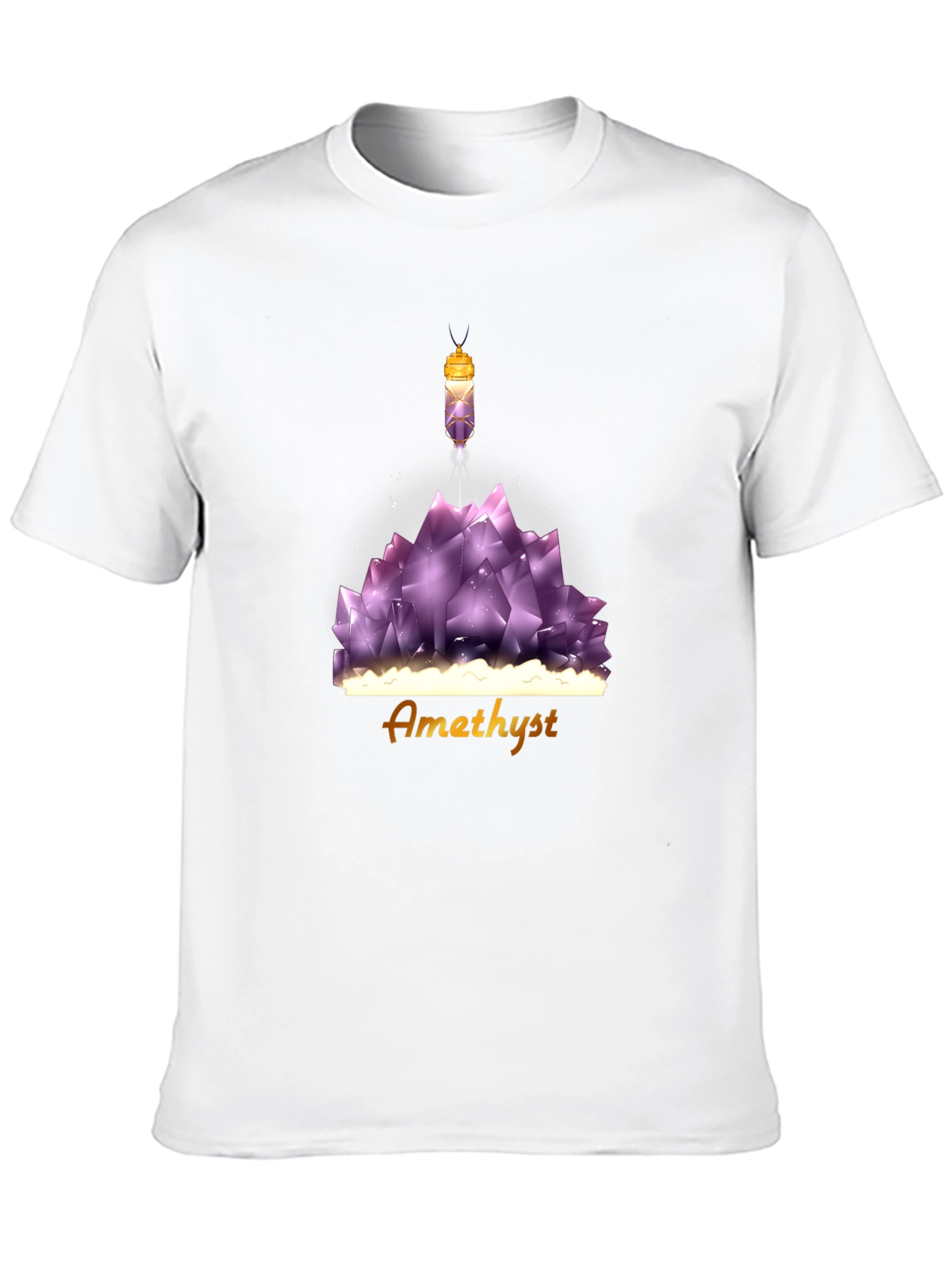 Amethyst Crystal T-Shirt - Unique Gemstone Design