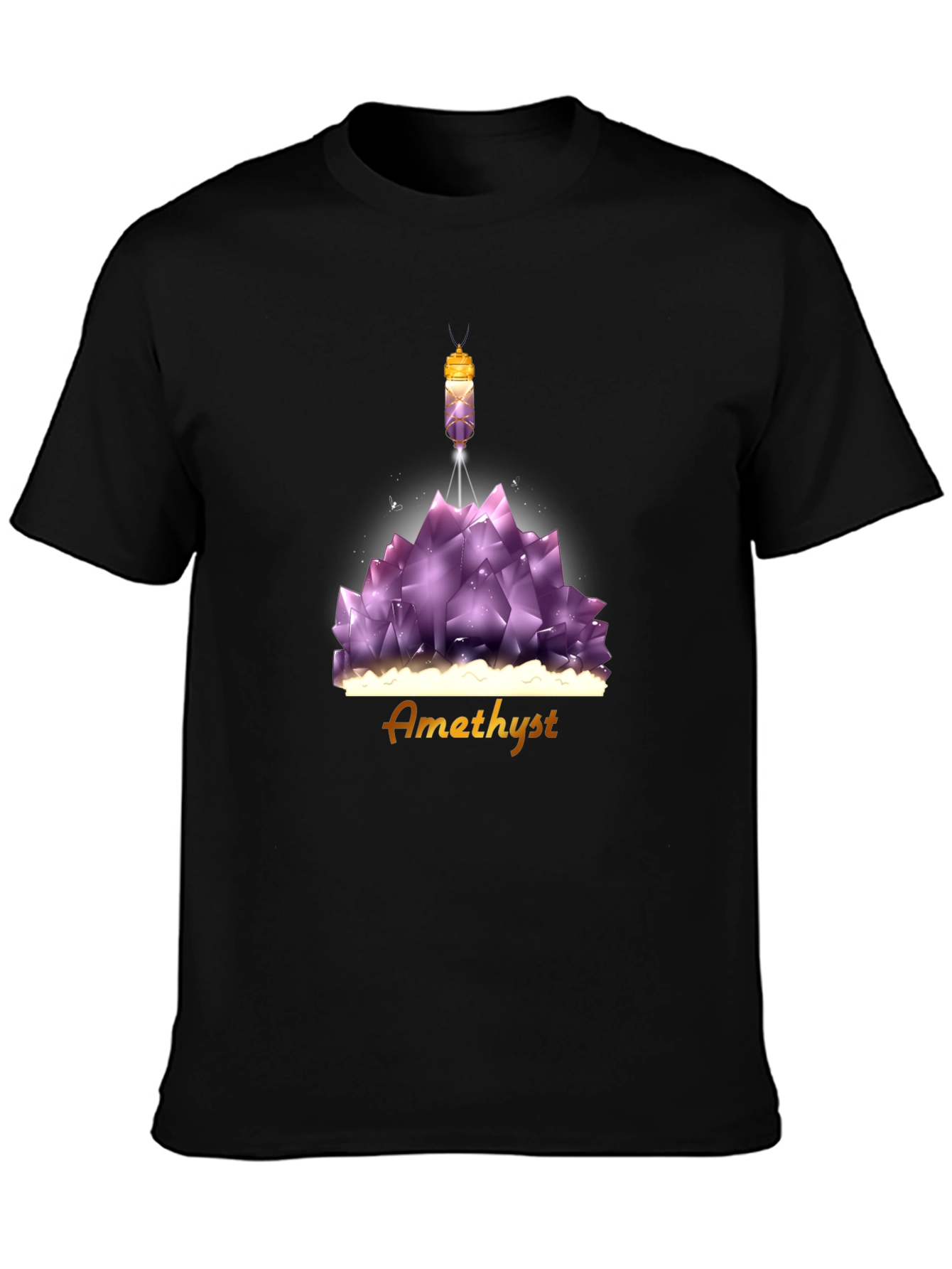 Amethyst Crystal T-Shirt - Unique Gemstone Design