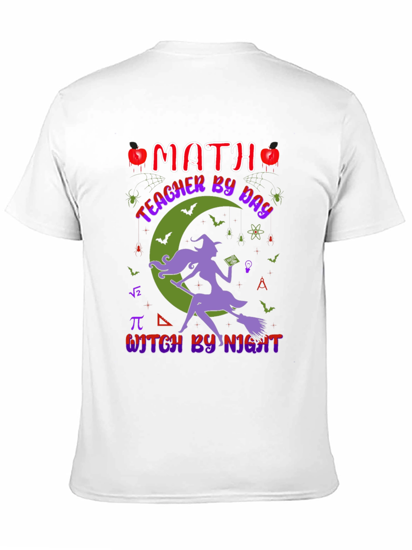 Math Teacher Witch T-Shirt - Halloween Apparel
