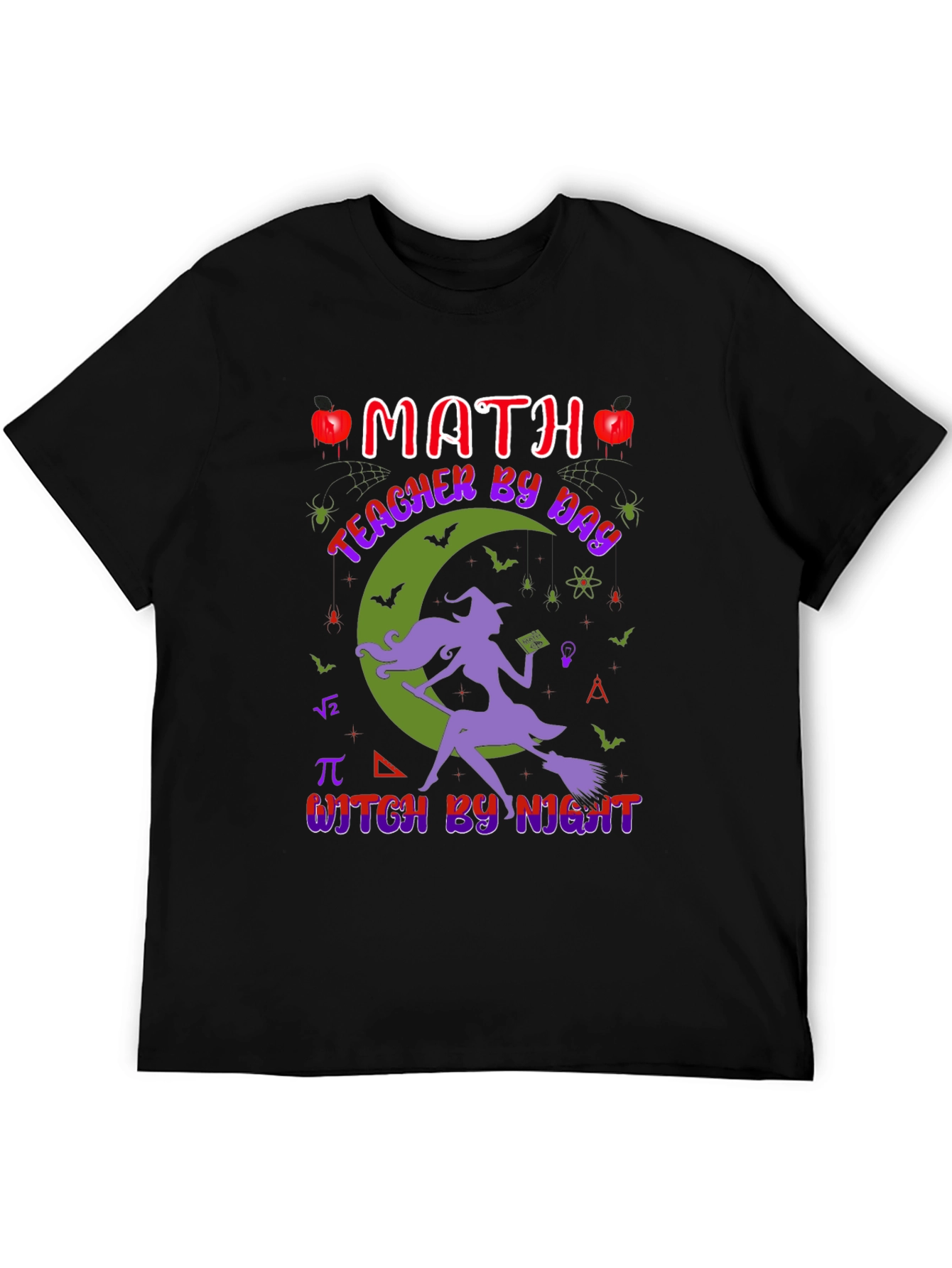 Math Teacher Witch T-Shirt - Halloween Apparel