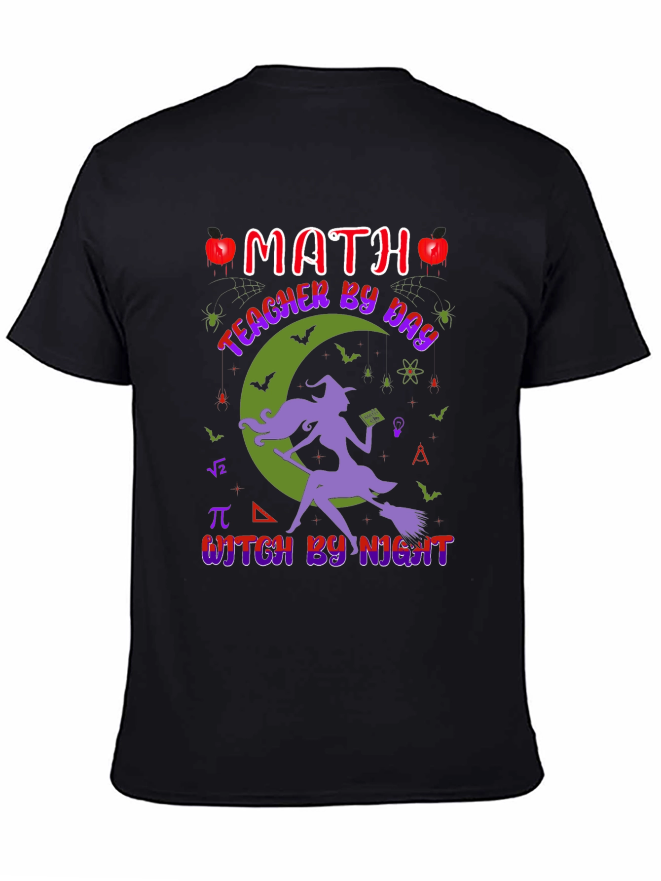 Math Teacher Witch T-Shirt - Halloween Apparel