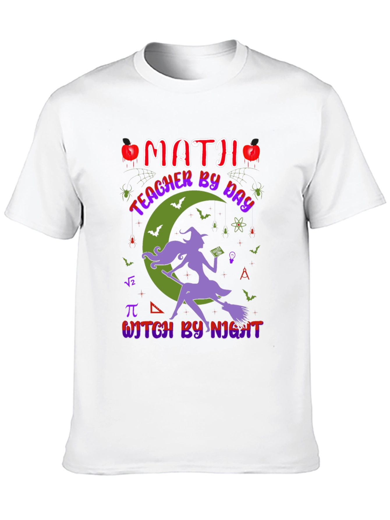 Math Teacher Witch T-Shirt - Halloween Apparel