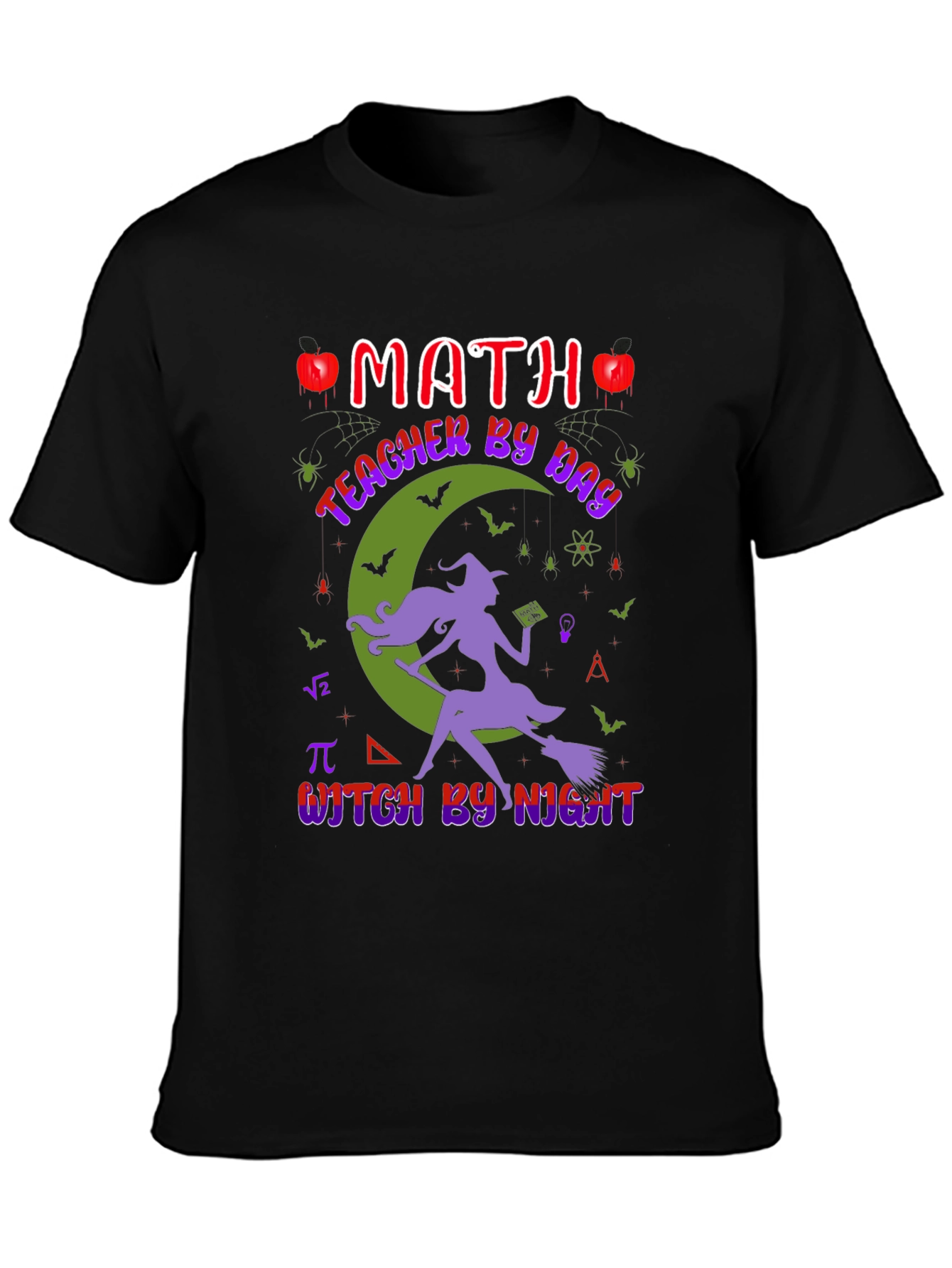 Math Teacher Witch T-Shirt - Halloween Apparel