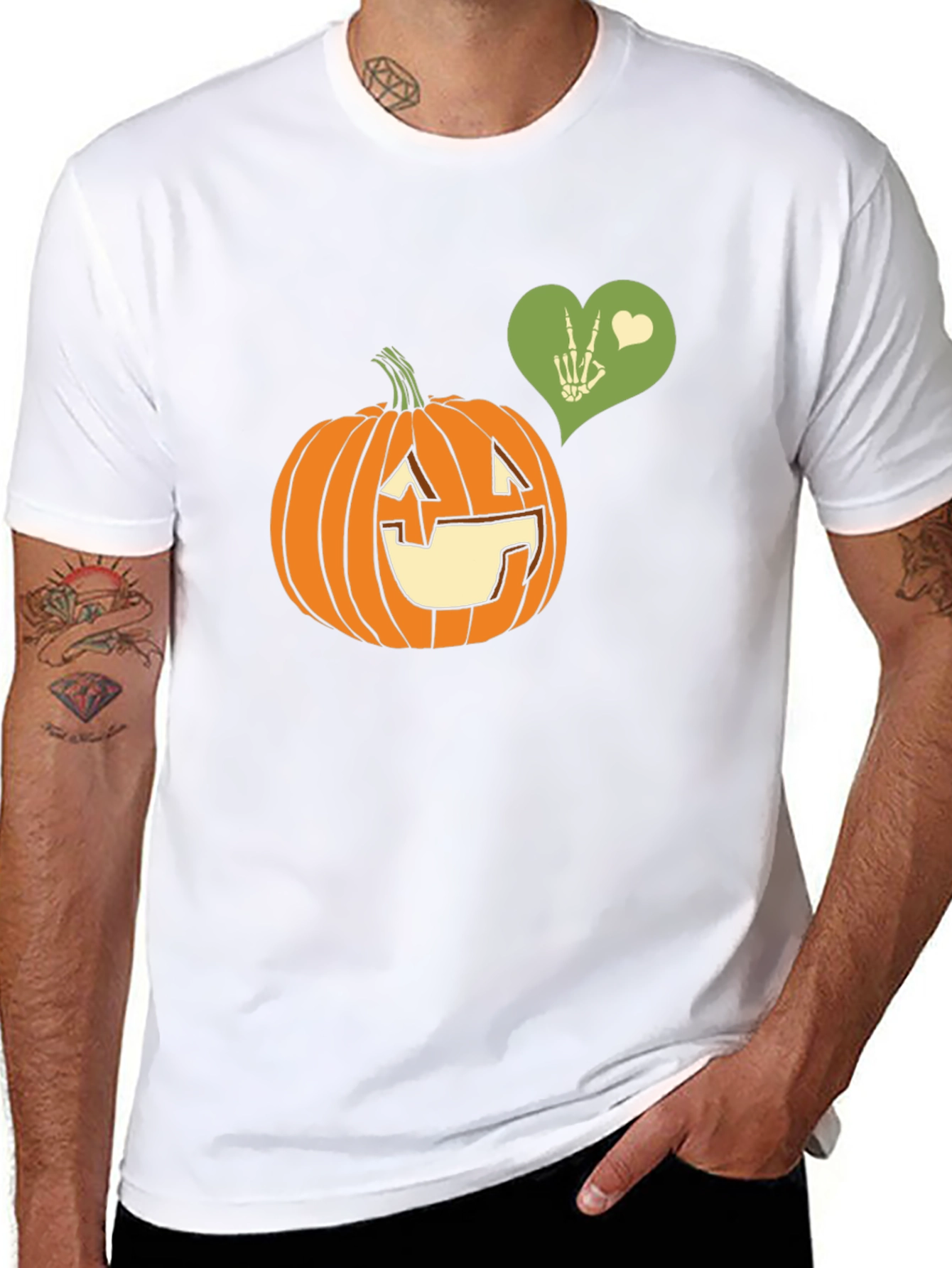 Halloween Pumpkin Peace Sign T-Shirt