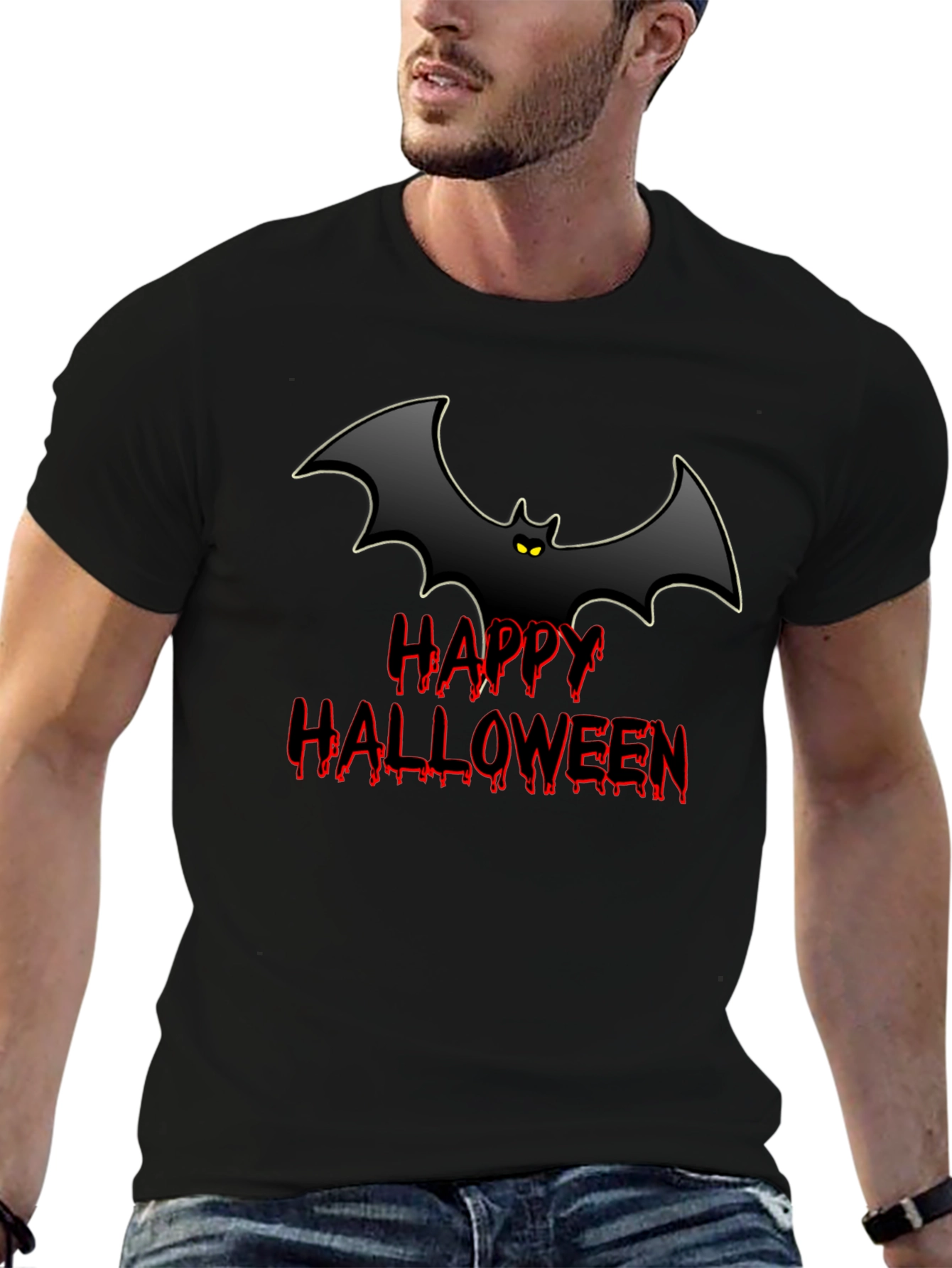 Happy Halloween Bat Graphic Tee