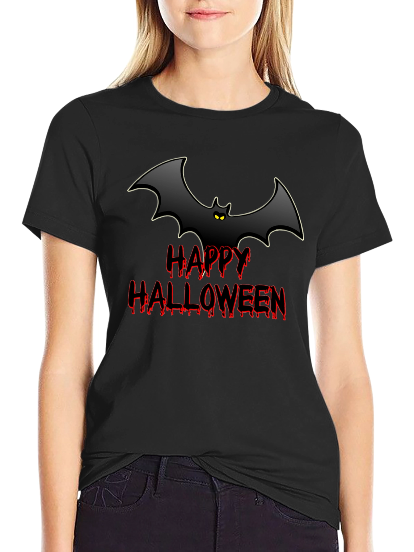 Happy Halloween Bat Graphic Tee