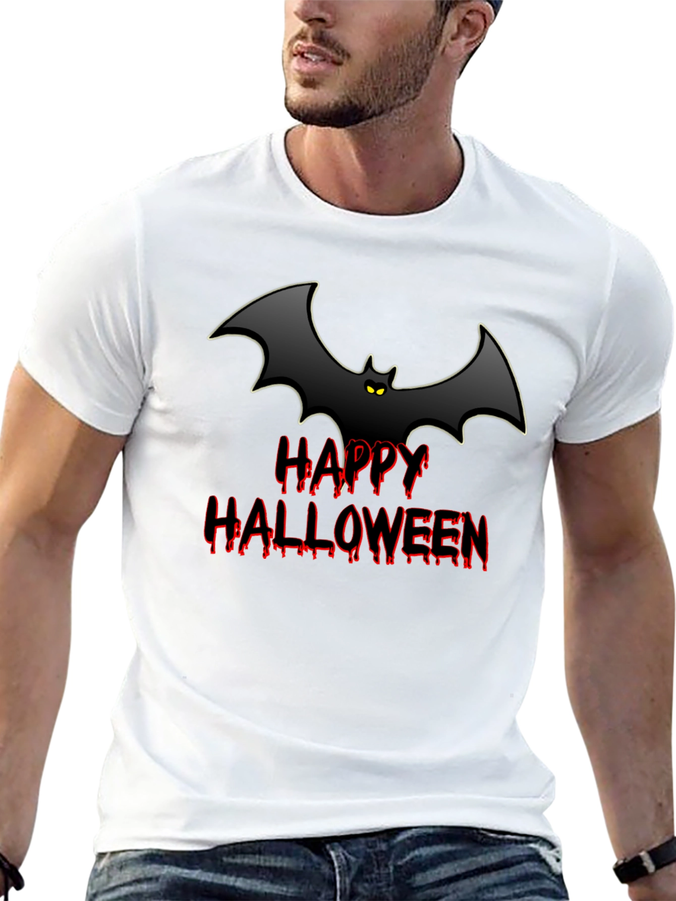 Happy Halloween Bat Graphic Tee