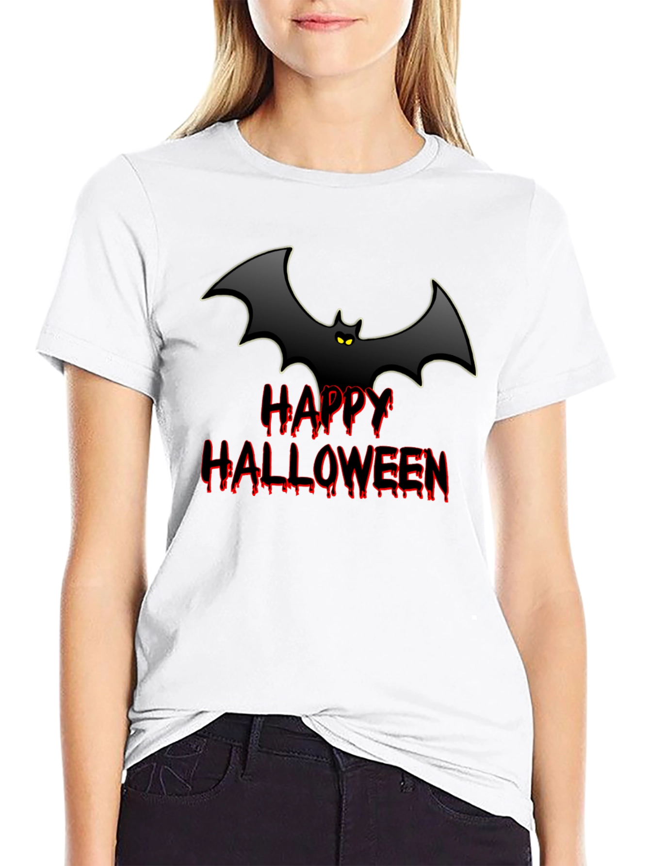 Happy Halloween Bat Graphic Tee