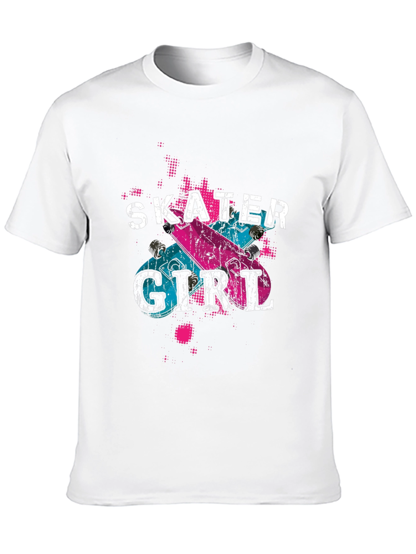 Skater Girl Graphic Tee - Trendy Black T-Shirt