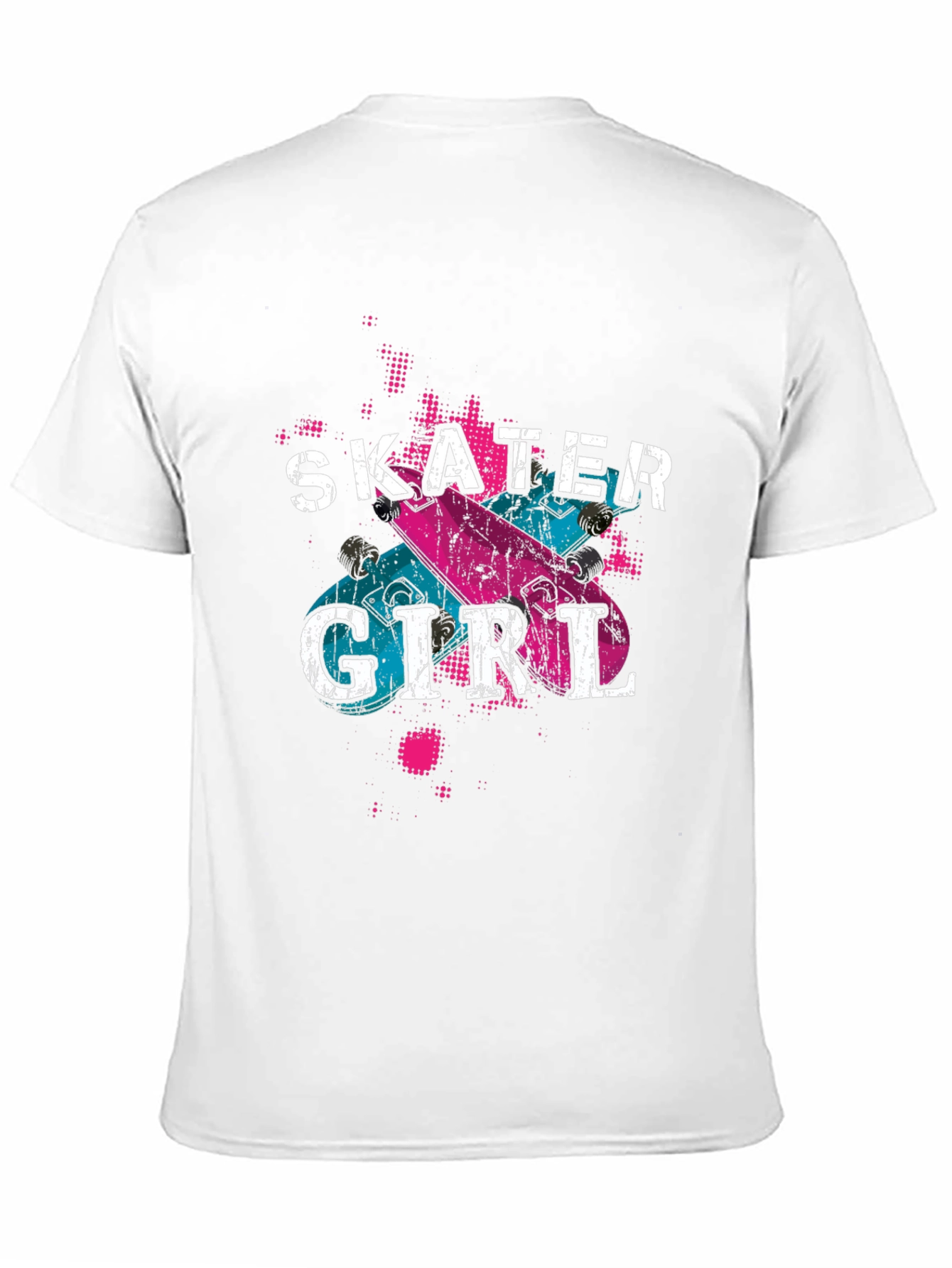 Skater Girl Graphic Tee - Trendy Black T-Shirt