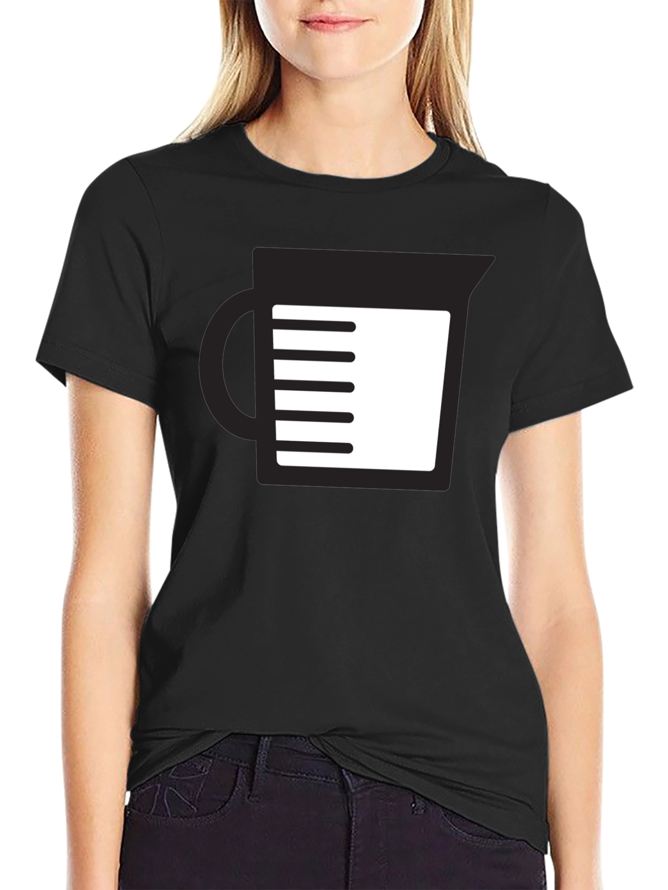 Measuring Cup Graphic Tee - Black Unisex T-Shirt