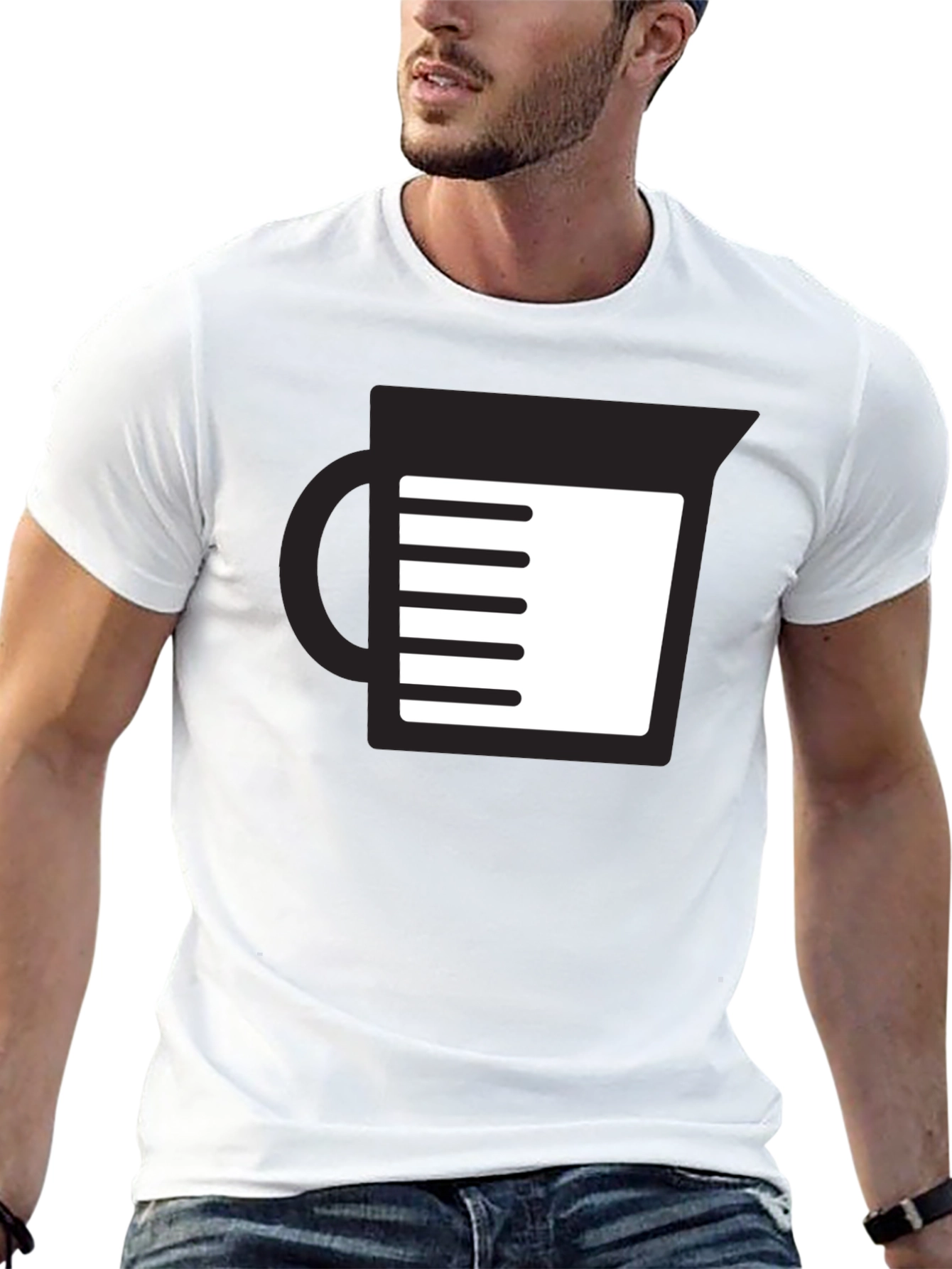 Measuring Cup Graphic Tee - Black Unisex T-Shirt