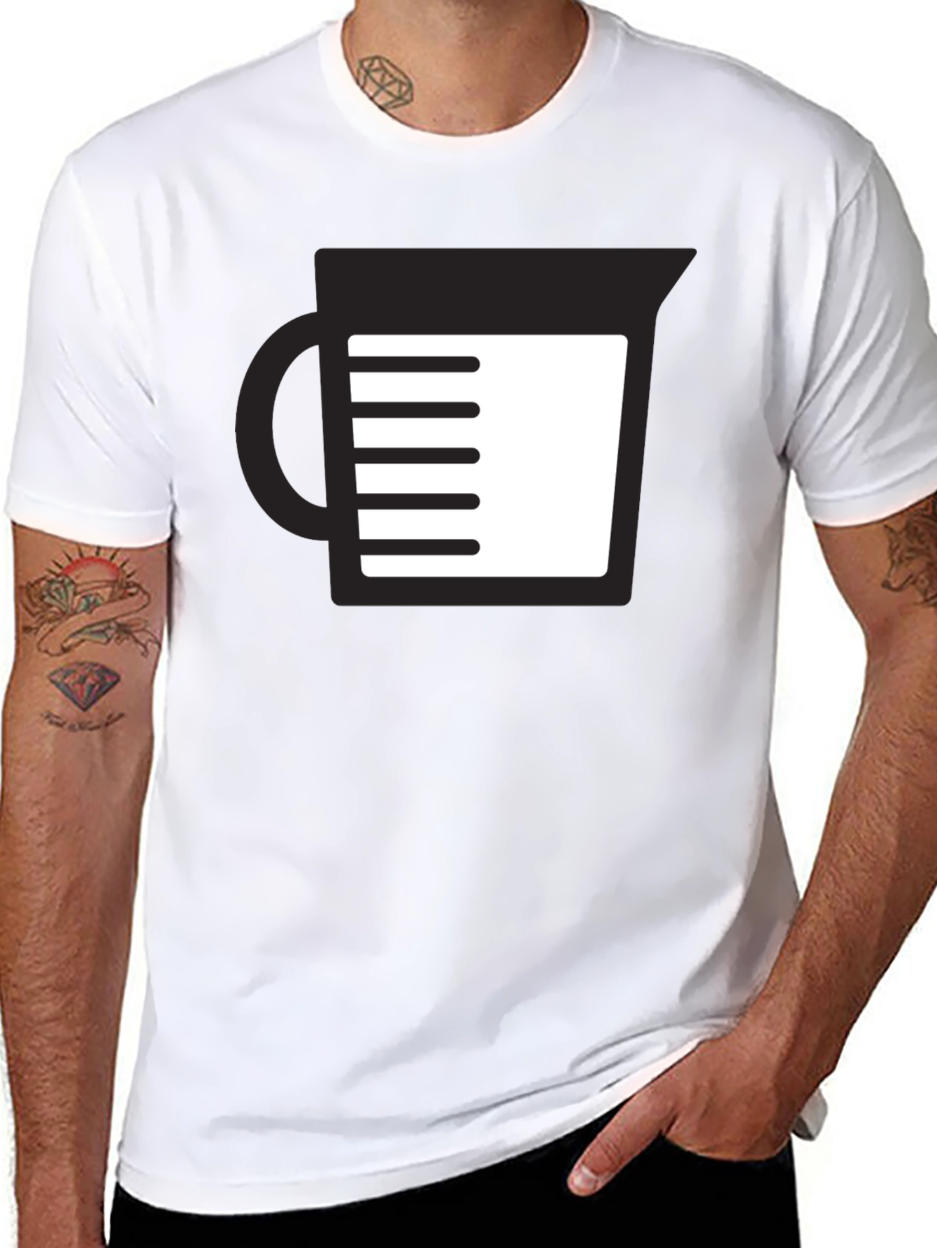 Measuring Cup Graphic Tee - Black Unisex T-Shirt