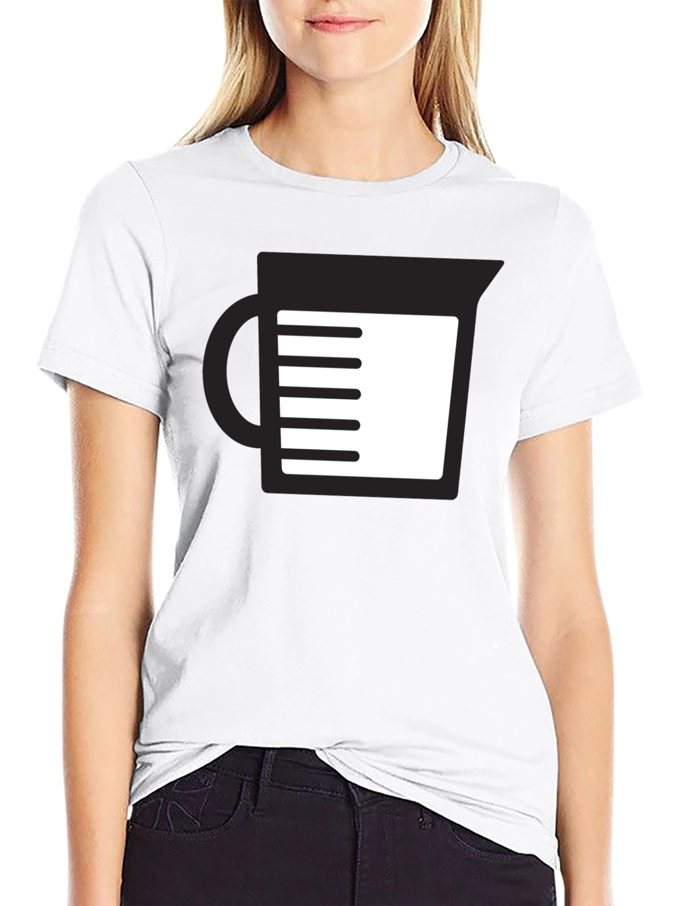 Measuring Cup Graphic Tee - Black Unisex T-Shirt