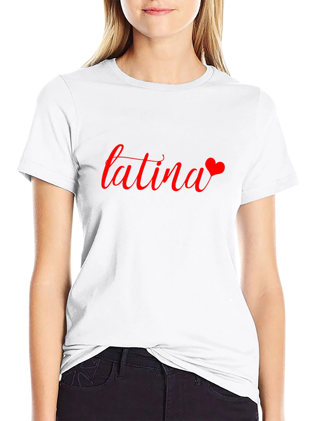 Latina Heart Graphic Tee - Trendy Casual Top