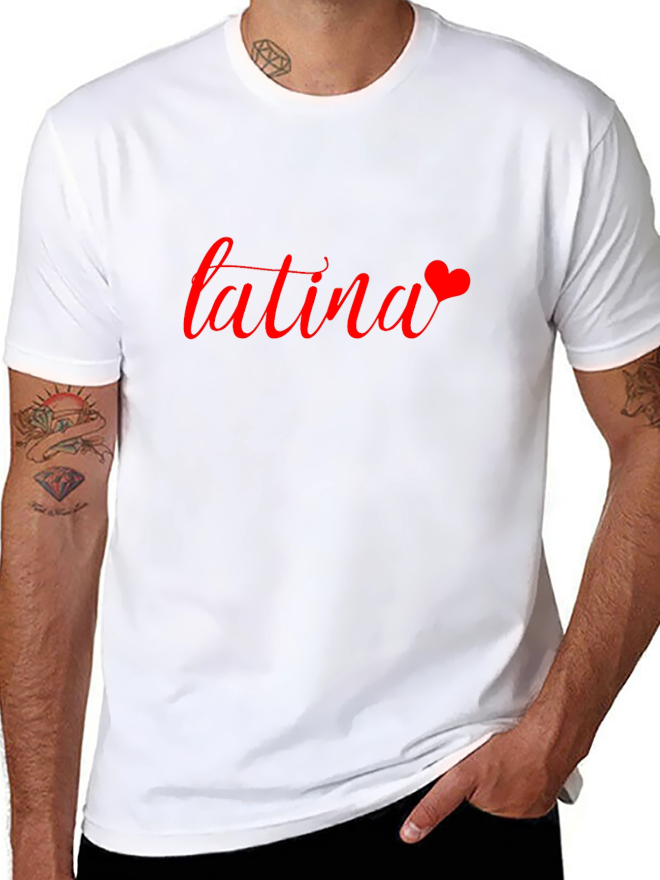 Latina Heart Graphic Tee - Trendy Casual Top