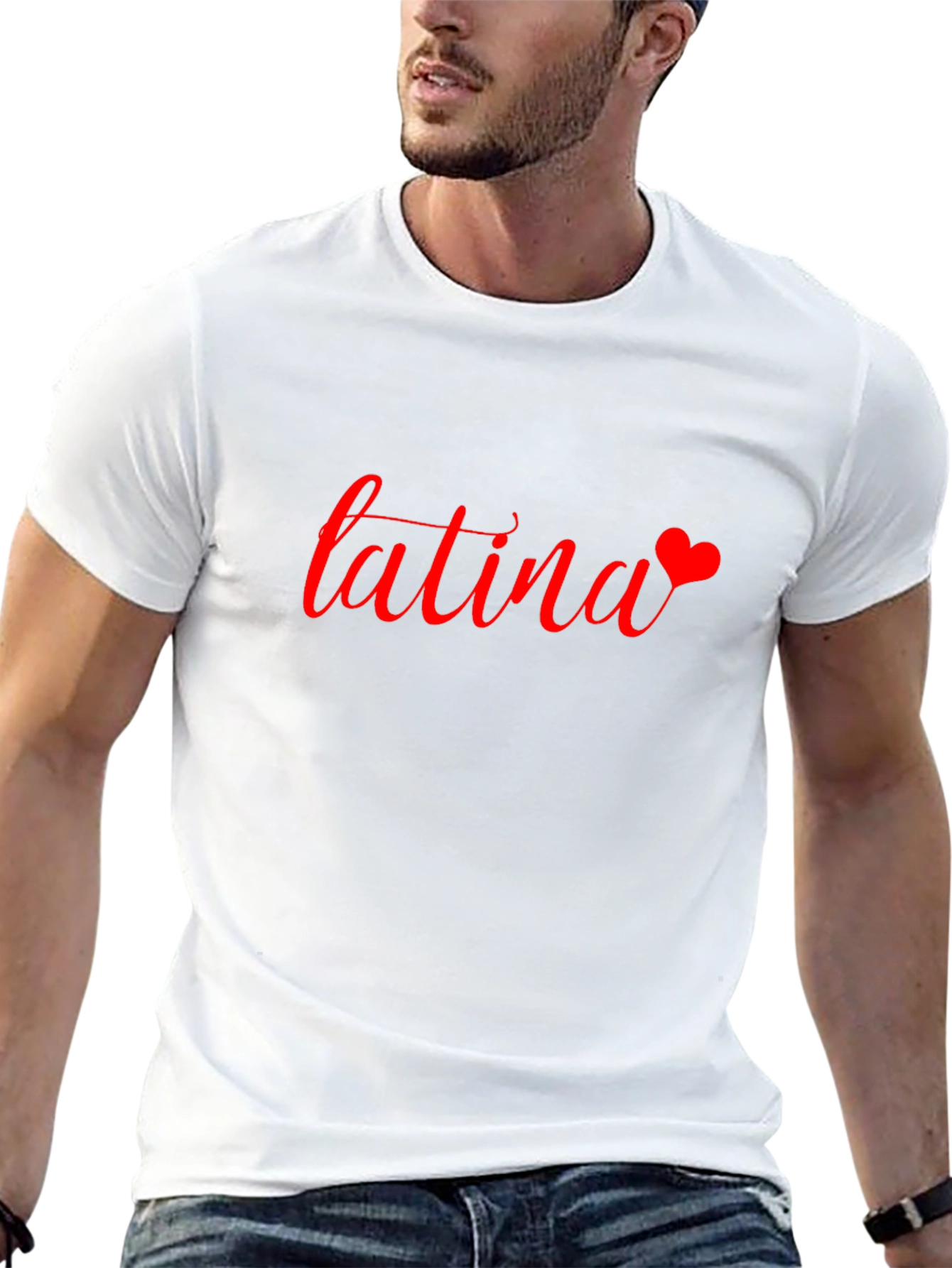 Latina Heart Graphic Tee - Trendy Casual Top