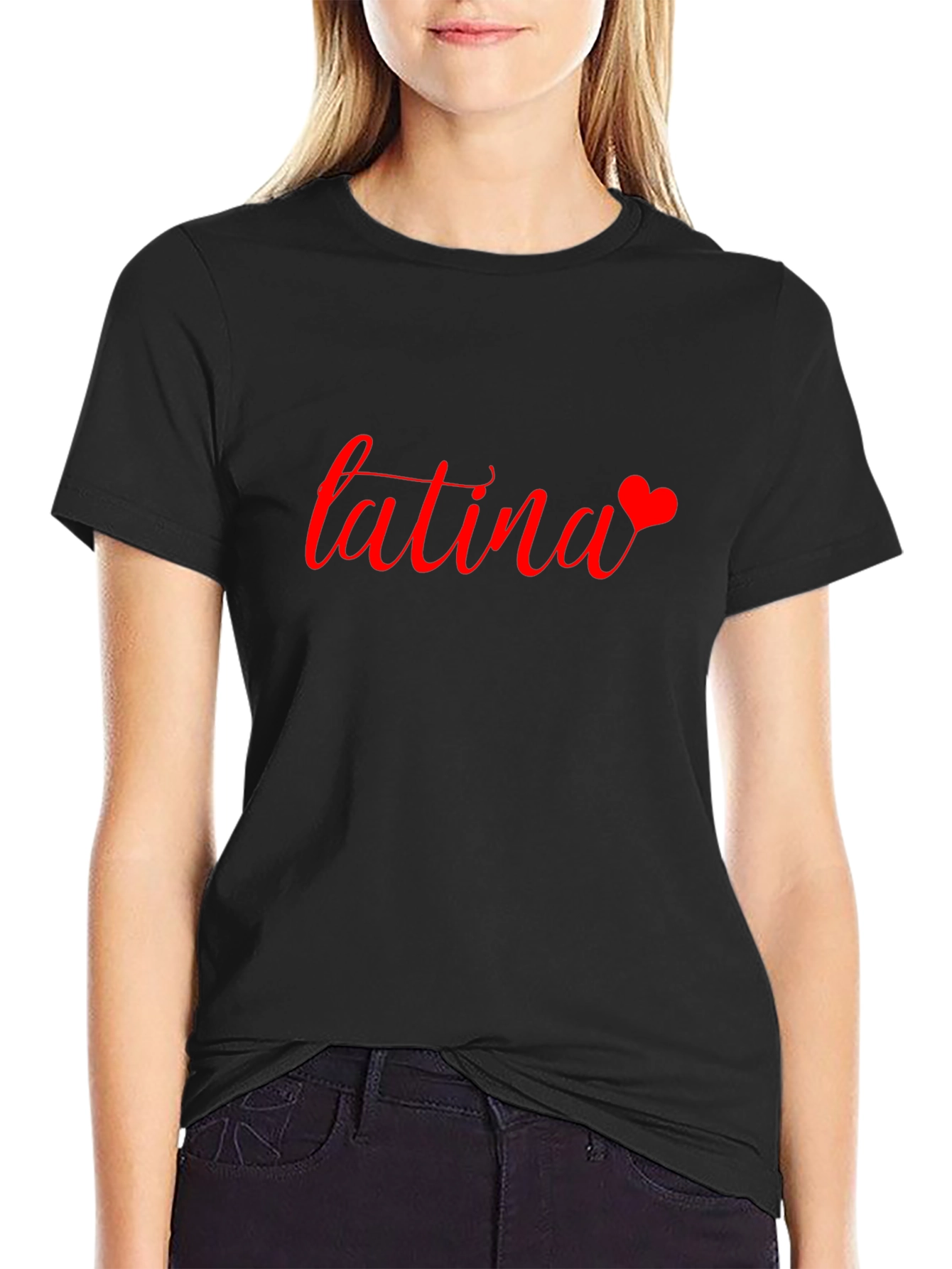 Latina Heart Graphic Tee - Trendy Casual Top