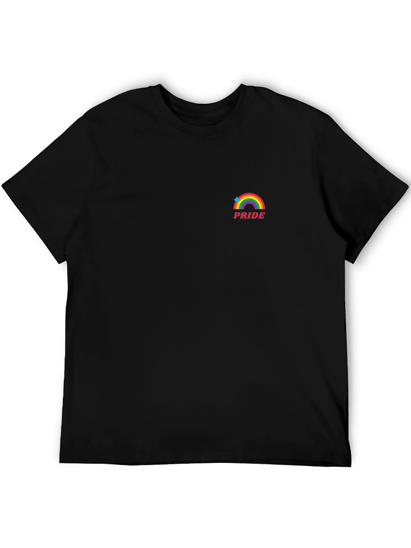 Pride Rainbow Graphic Black T-Shirt