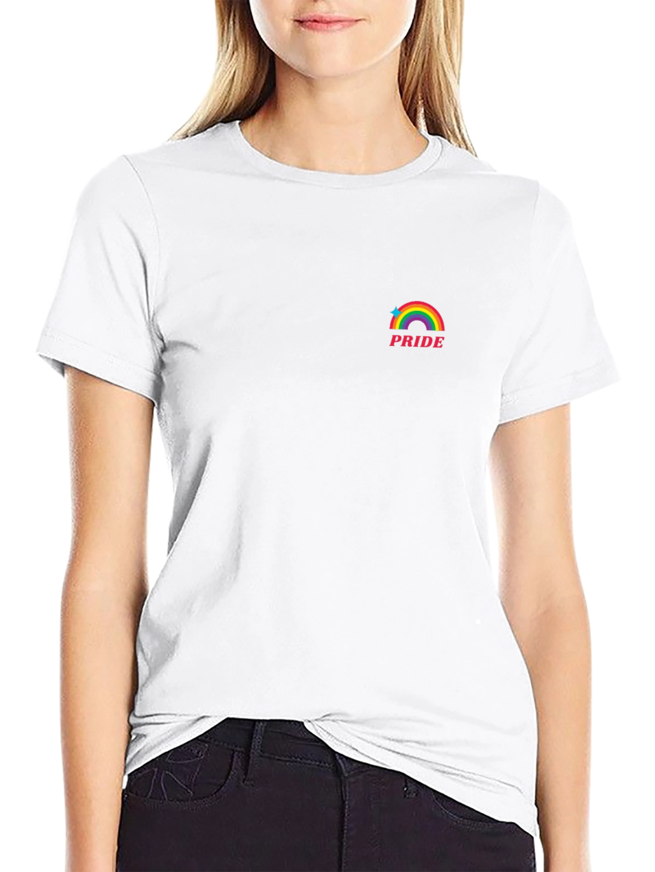 Pride Rainbow Graphic Black T-Shirt