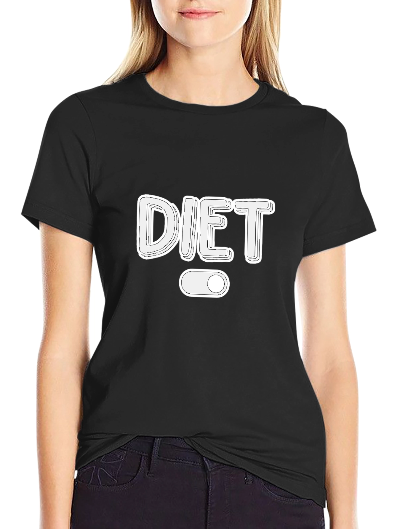 Diet Mode On Black T-Shirt