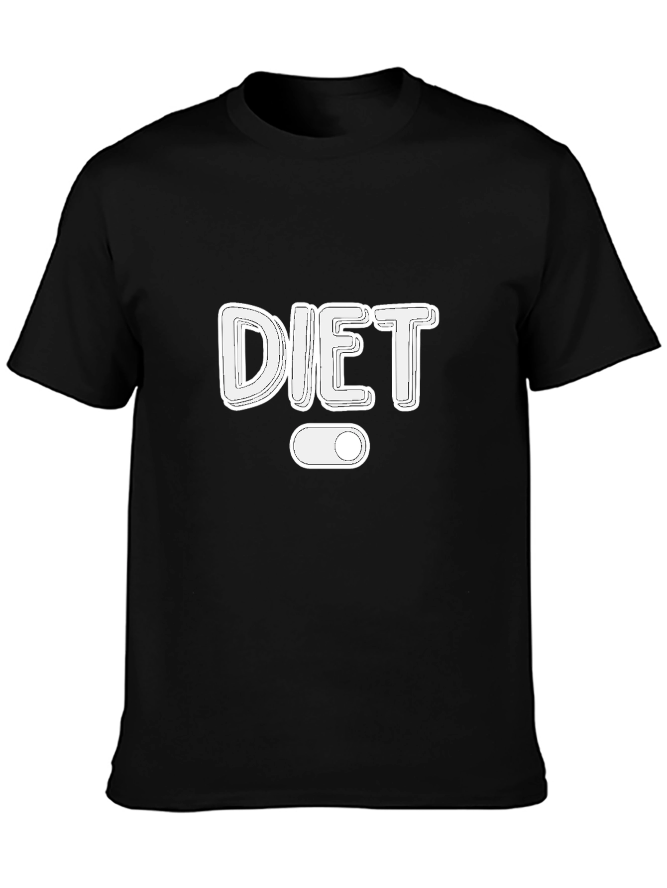 Diet Mode On Black T-Shirt