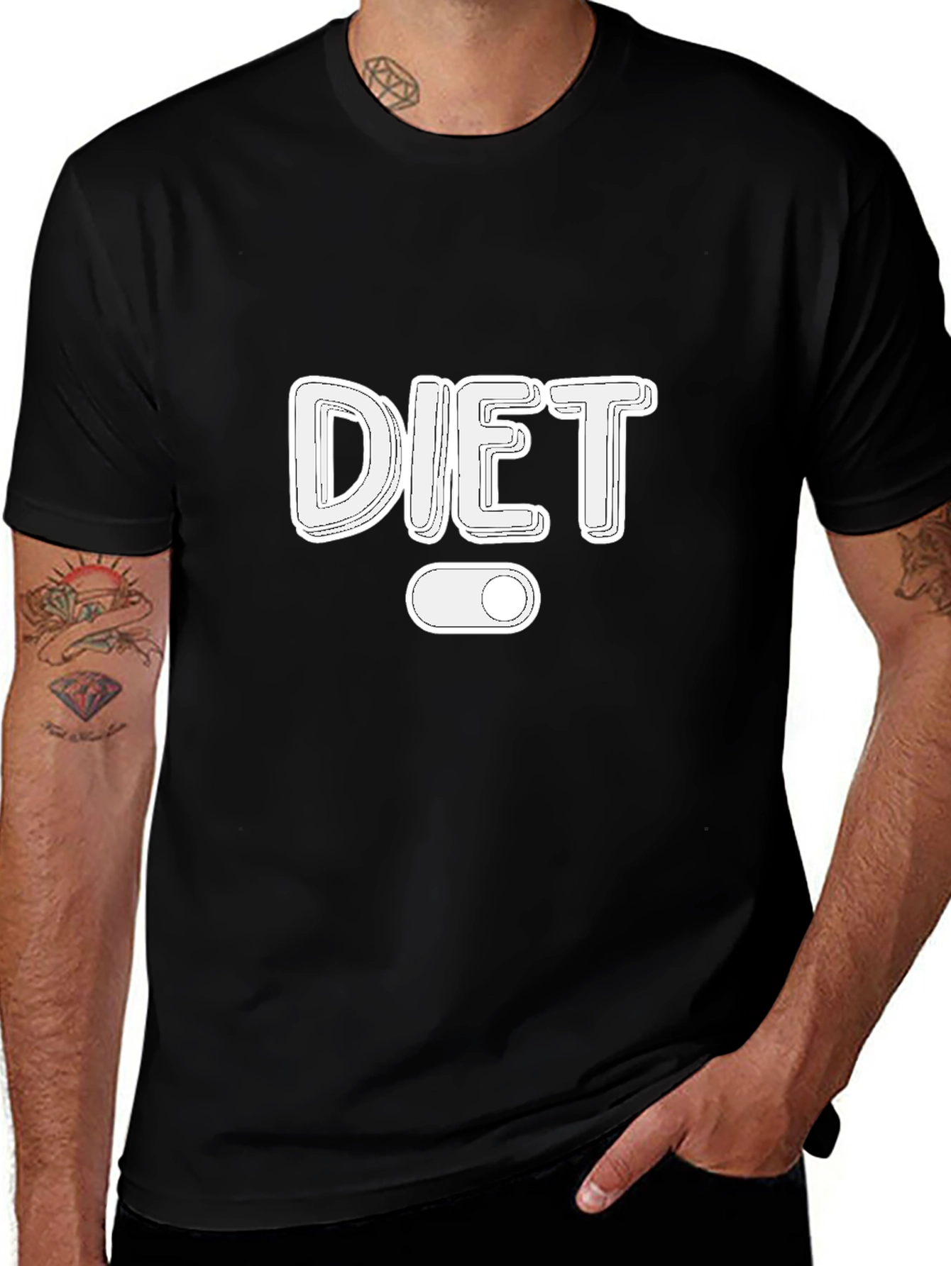 Diet Mode On Black T-Shirt