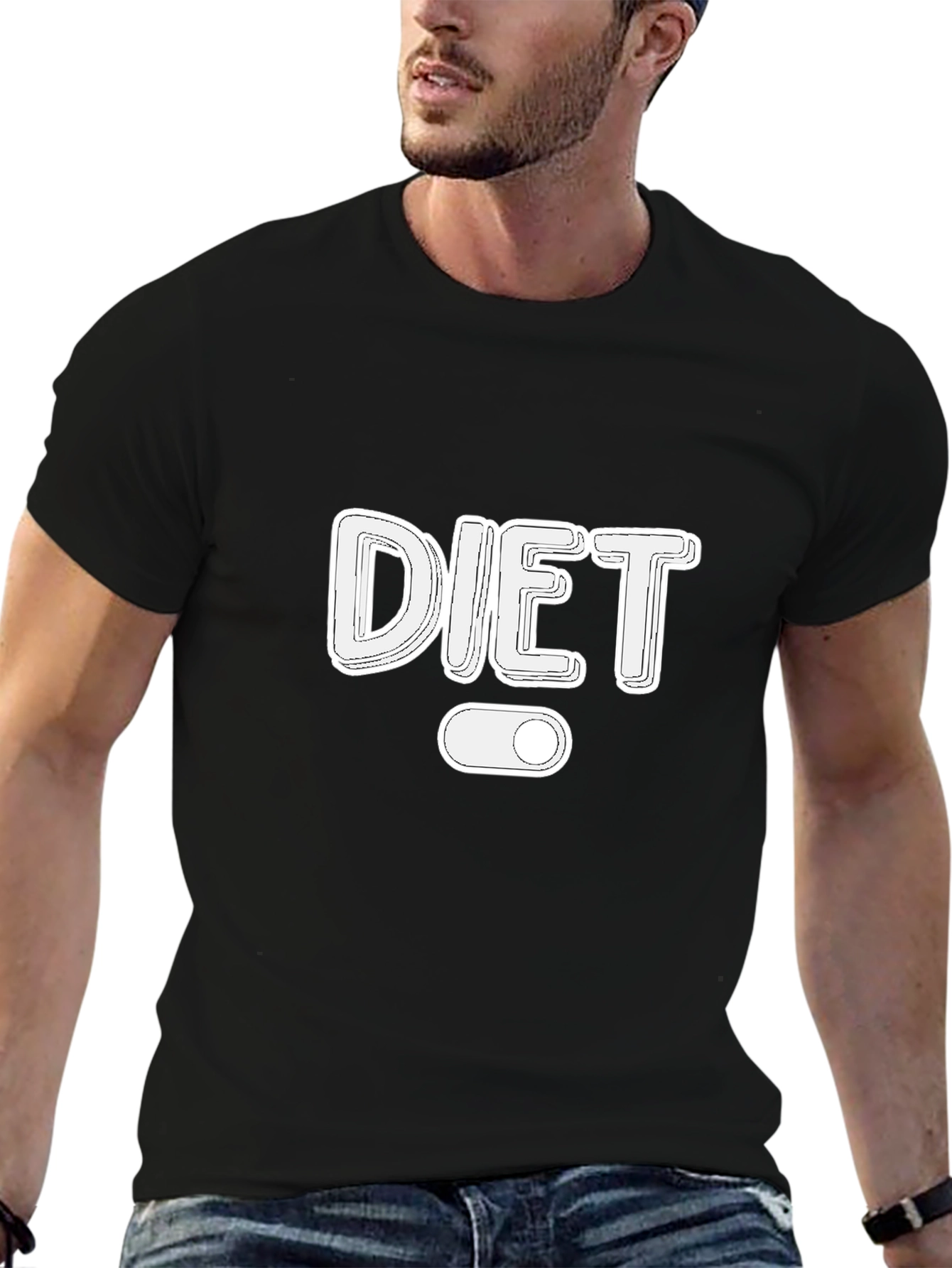 Diet Mode On Black T-Shirt
