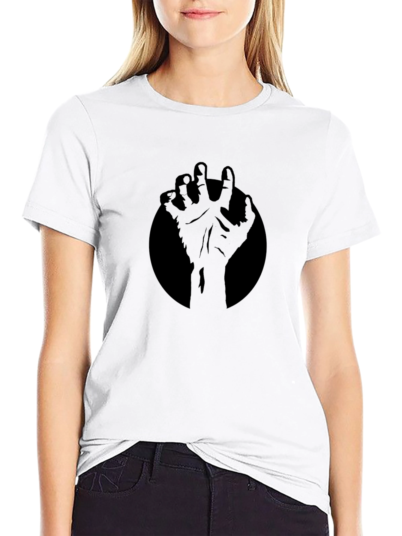 Zombie Hand Graphic Black T-Shirt
