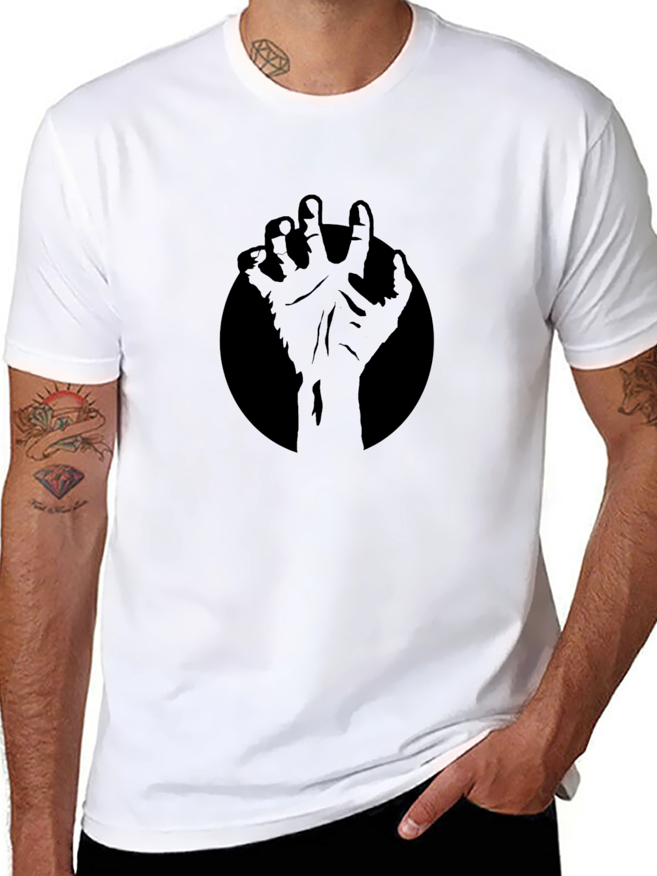 Zombie Hand Graphic Black T-Shirt