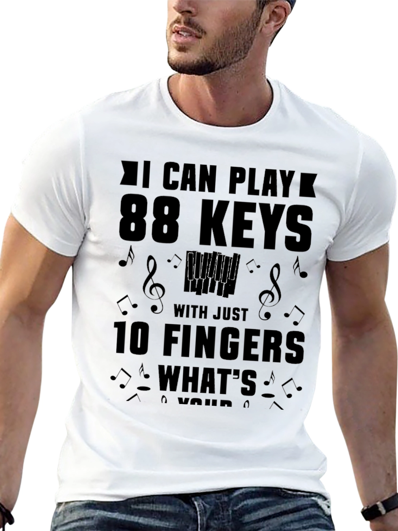 Piano Player T-Shirt: 88 Keys 10 Fingers