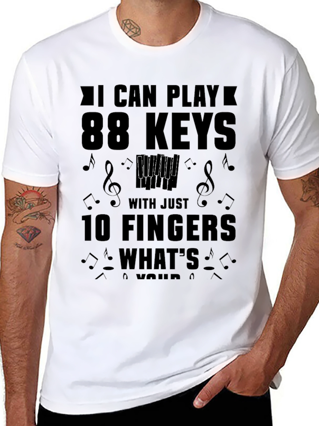 Piano Player T-Shirt: 88 Keys 10 Fingers