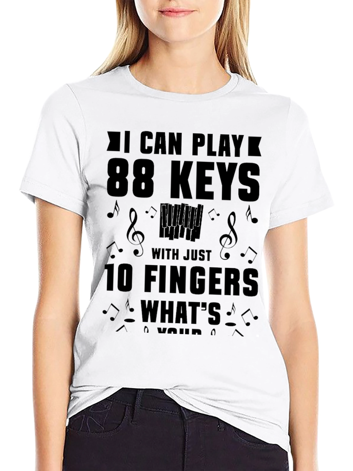 Piano Player T-Shirt: 88 Keys 10 Fingers