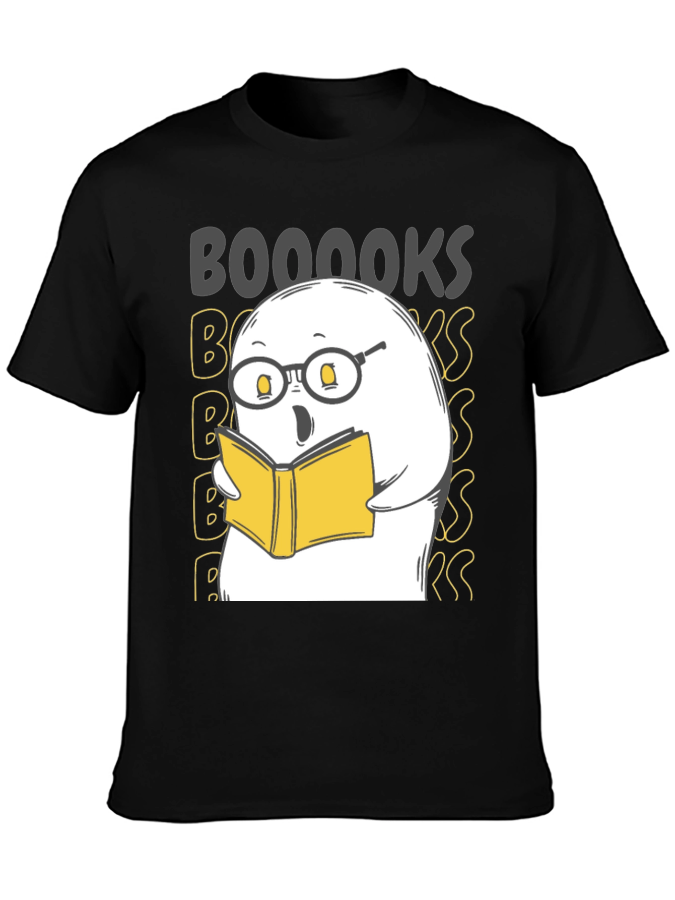 Funny Ghost Reading Book T-Shirt - BOOOOOKS!