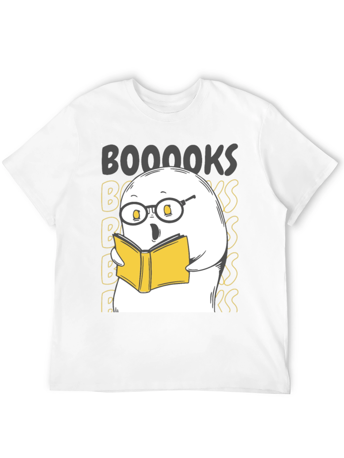 Funny Ghost Reading Book T-Shirt - BOOOOOKS!