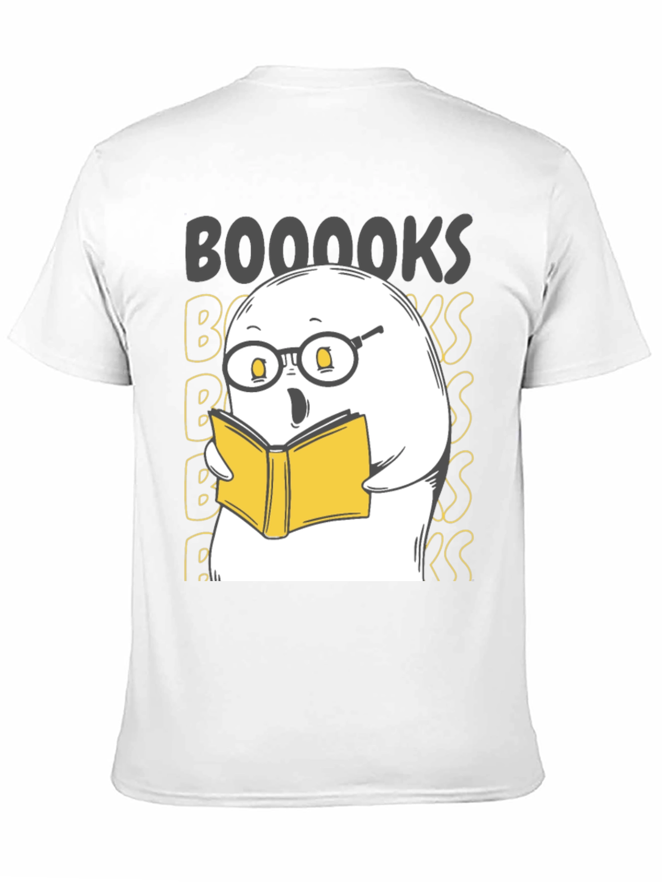 Funny Ghost Reading Book T-Shirt - BOOOOOKS!