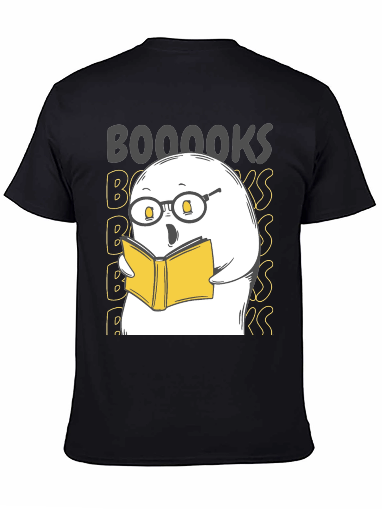 Funny Ghost Reading Book T-Shirt - BOOOOOKS!