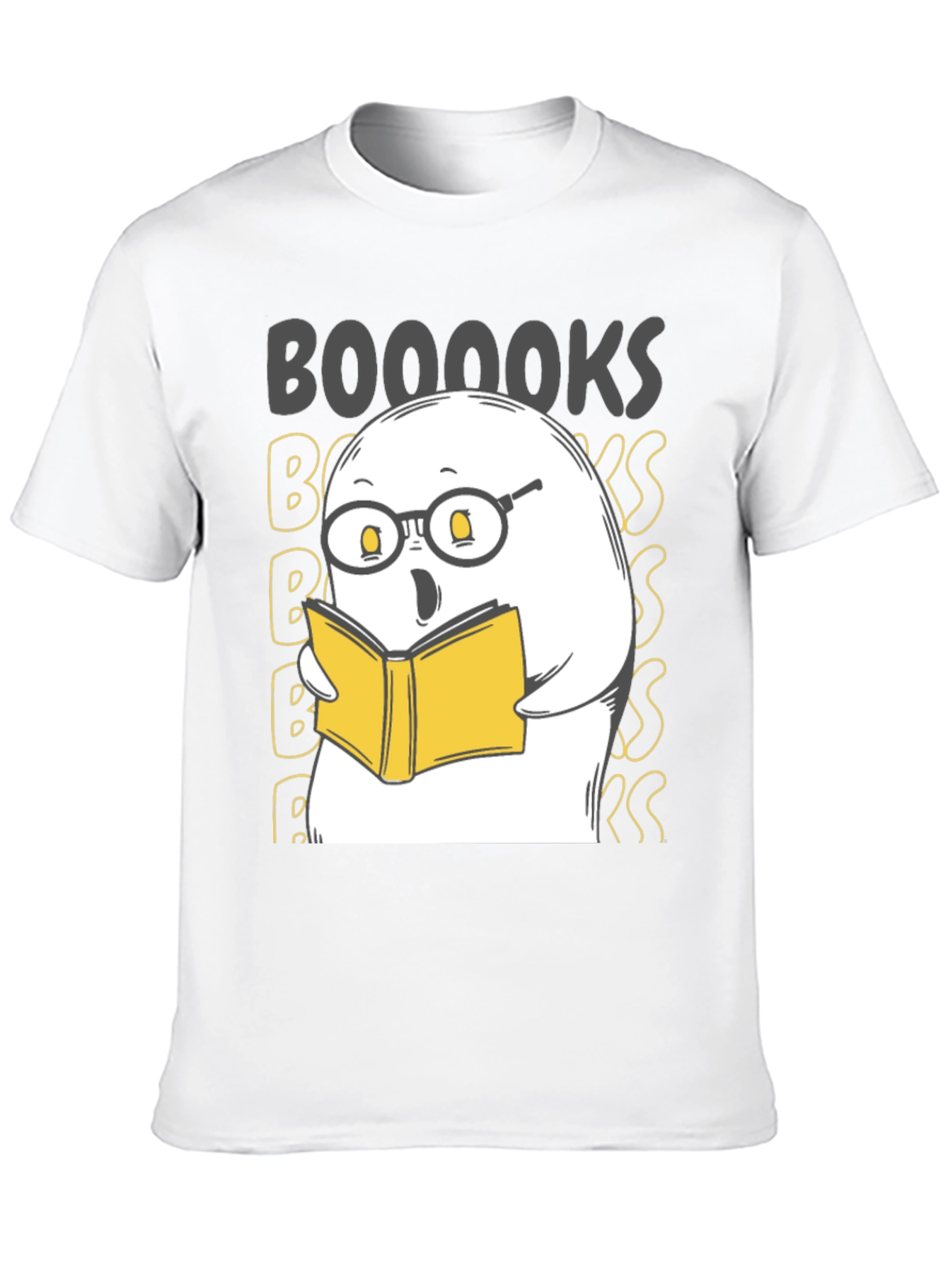 Funny Ghost Reading Book T-Shirt - BOOOOOKS!