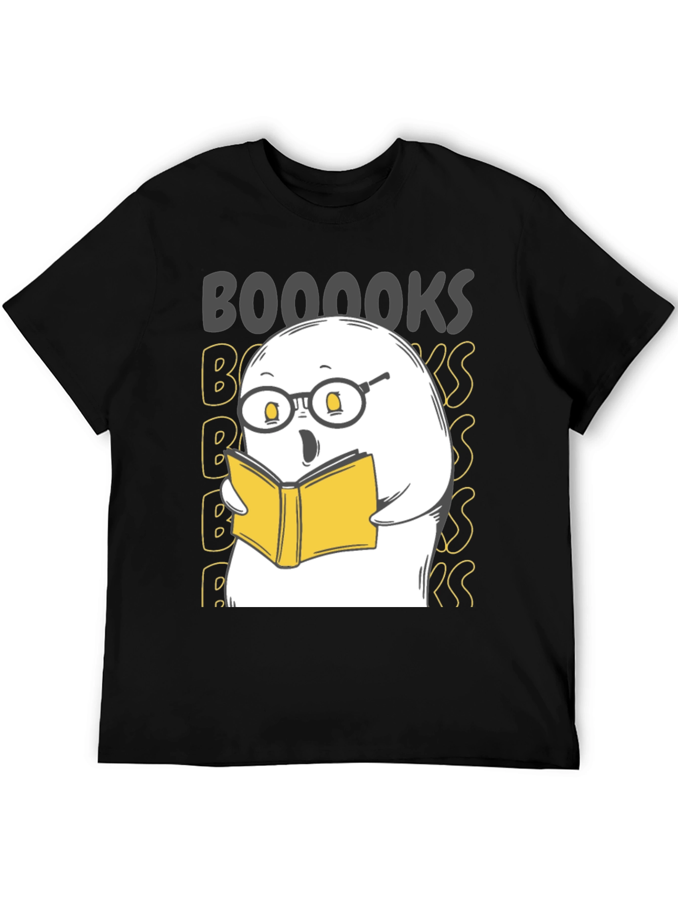 Funny Ghost Reading Book T-Shirt - BOOOOOKS!