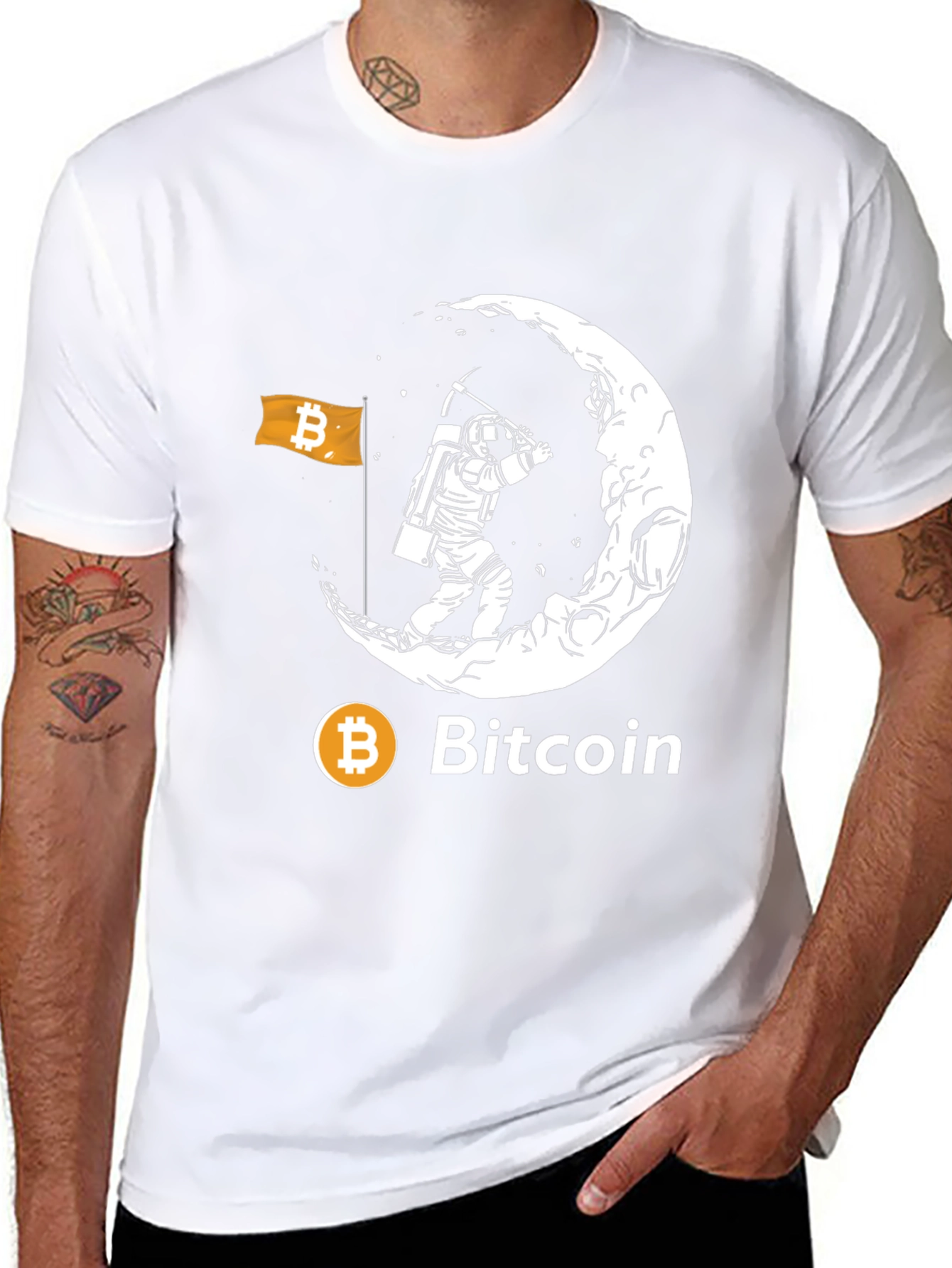 Bitcoin To The Moon Graphic Tee