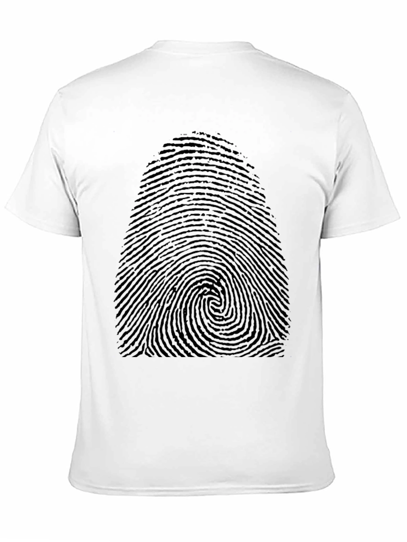 Fingerprint Graphic Tee - Black Unisex T-Shirt
