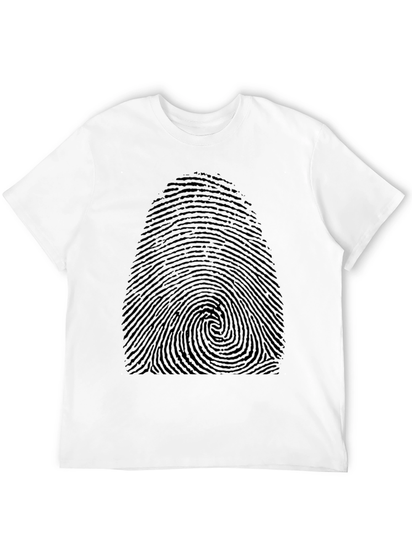 Fingerprint Graphic Tee - Black Unisex T-Shirt