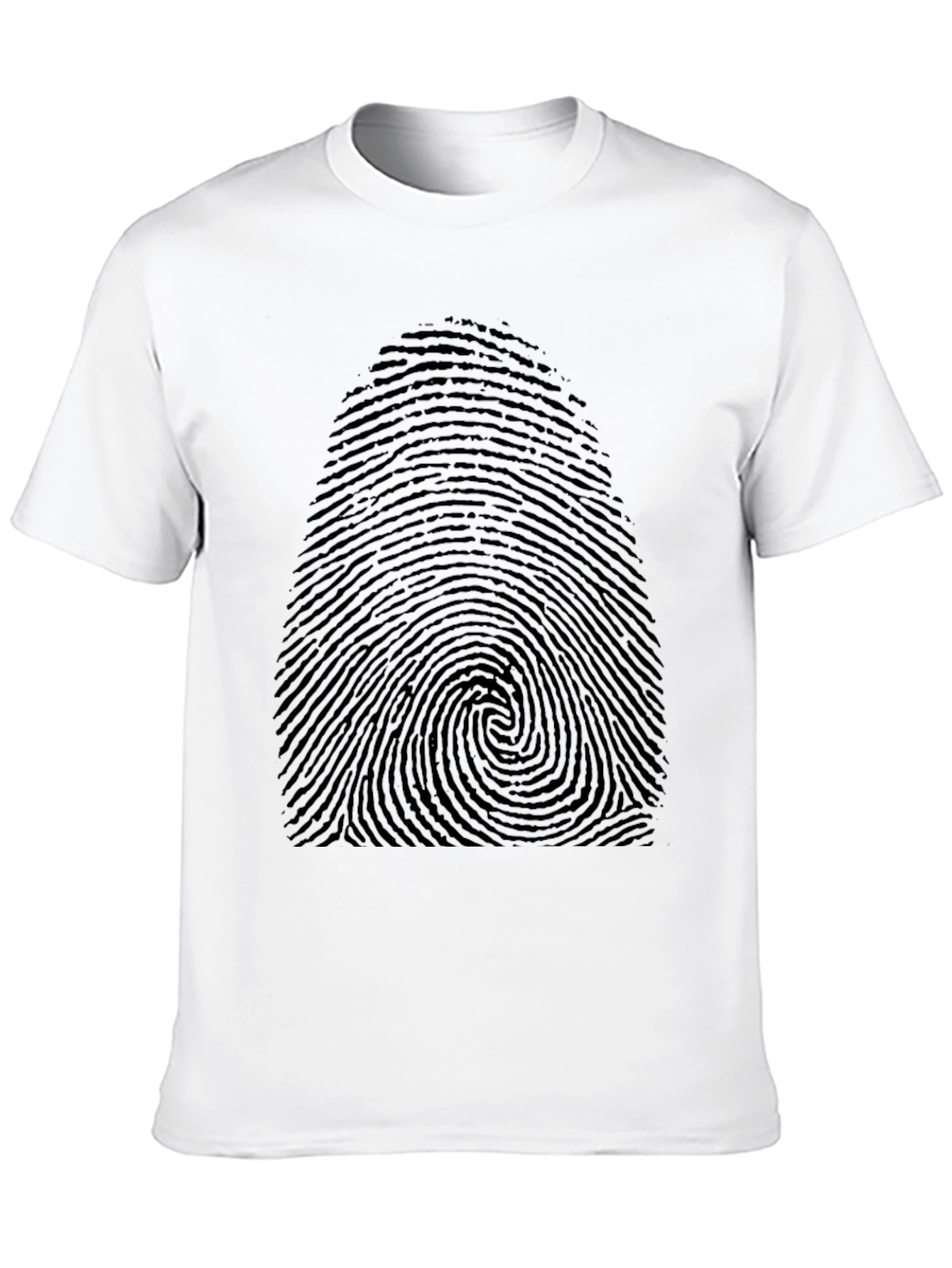 Fingerprint Graphic Tee - Black Unisex T-Shirt