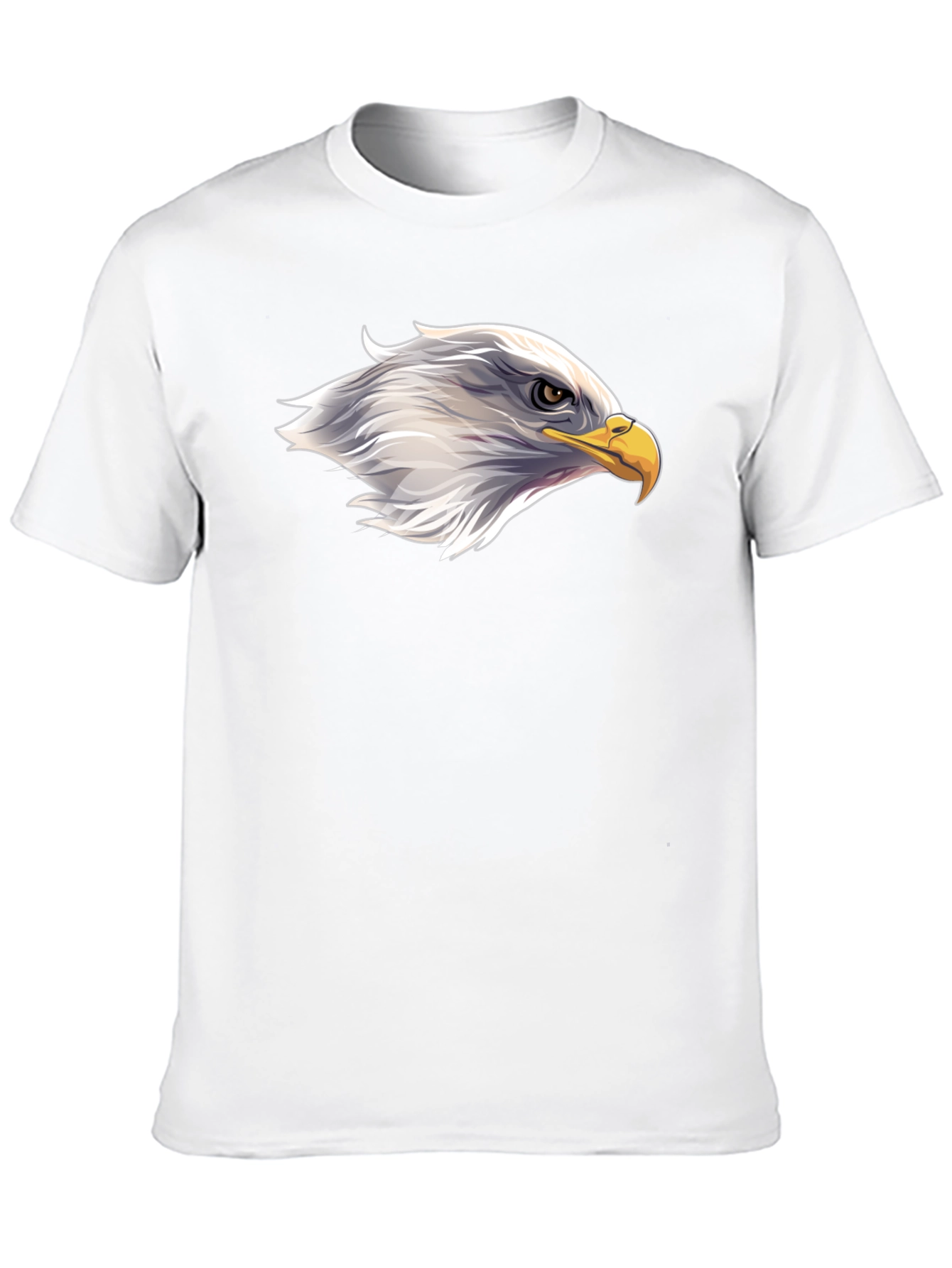 Bold Eagle Head Graphic Black T-Shirt