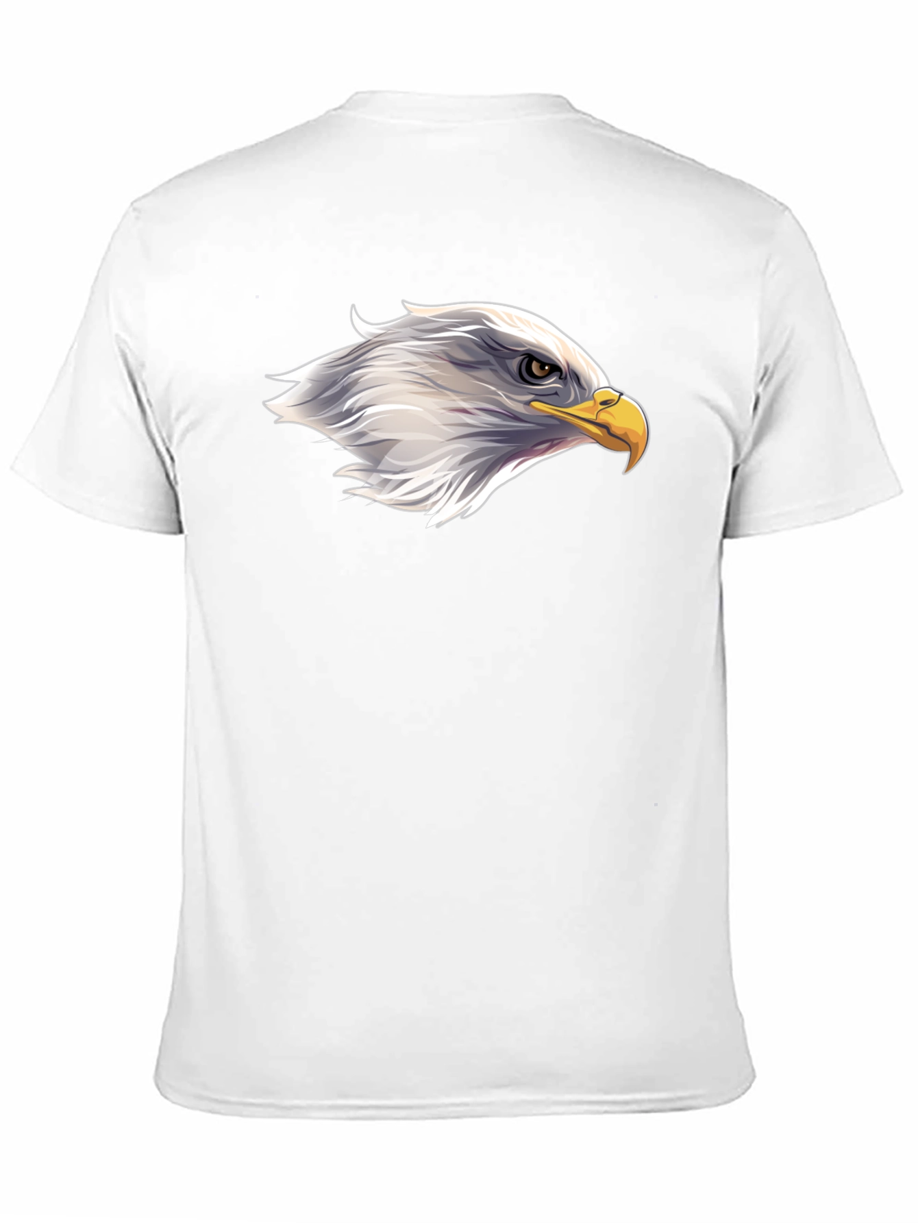 Bold Eagle Head Graphic Black T-Shirt