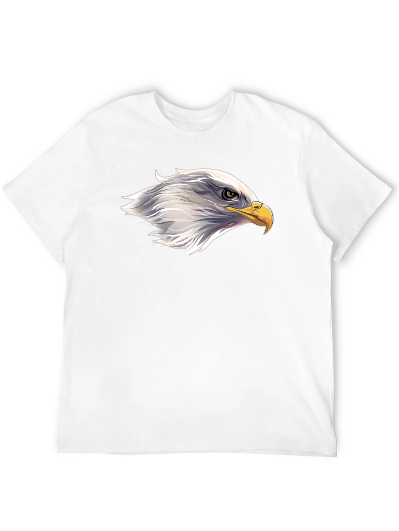 Bold Eagle Head Graphic Black T-Shirt