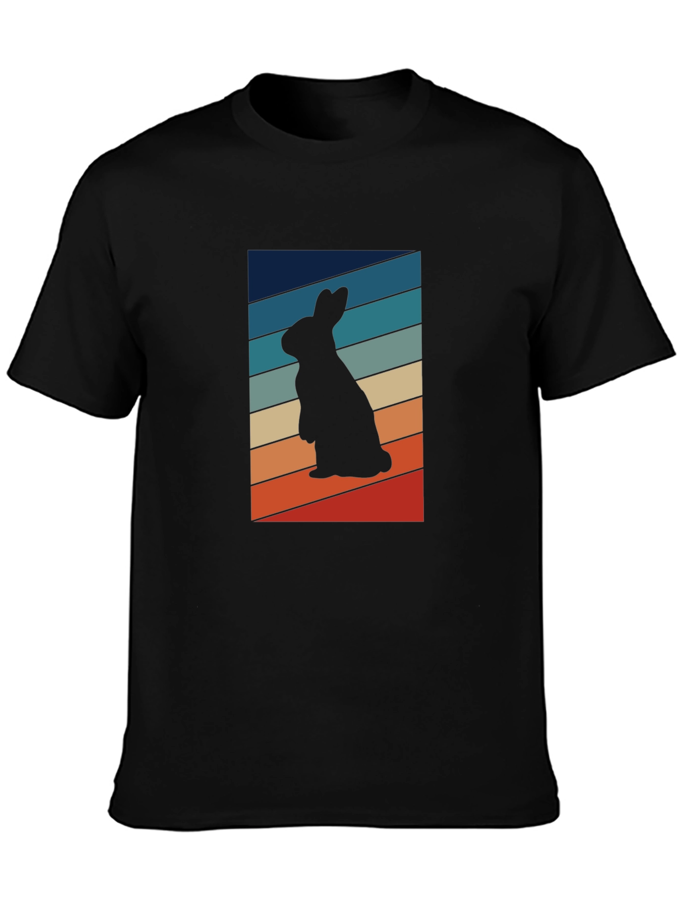 Retro Rabbit Silhouette T-Shirt