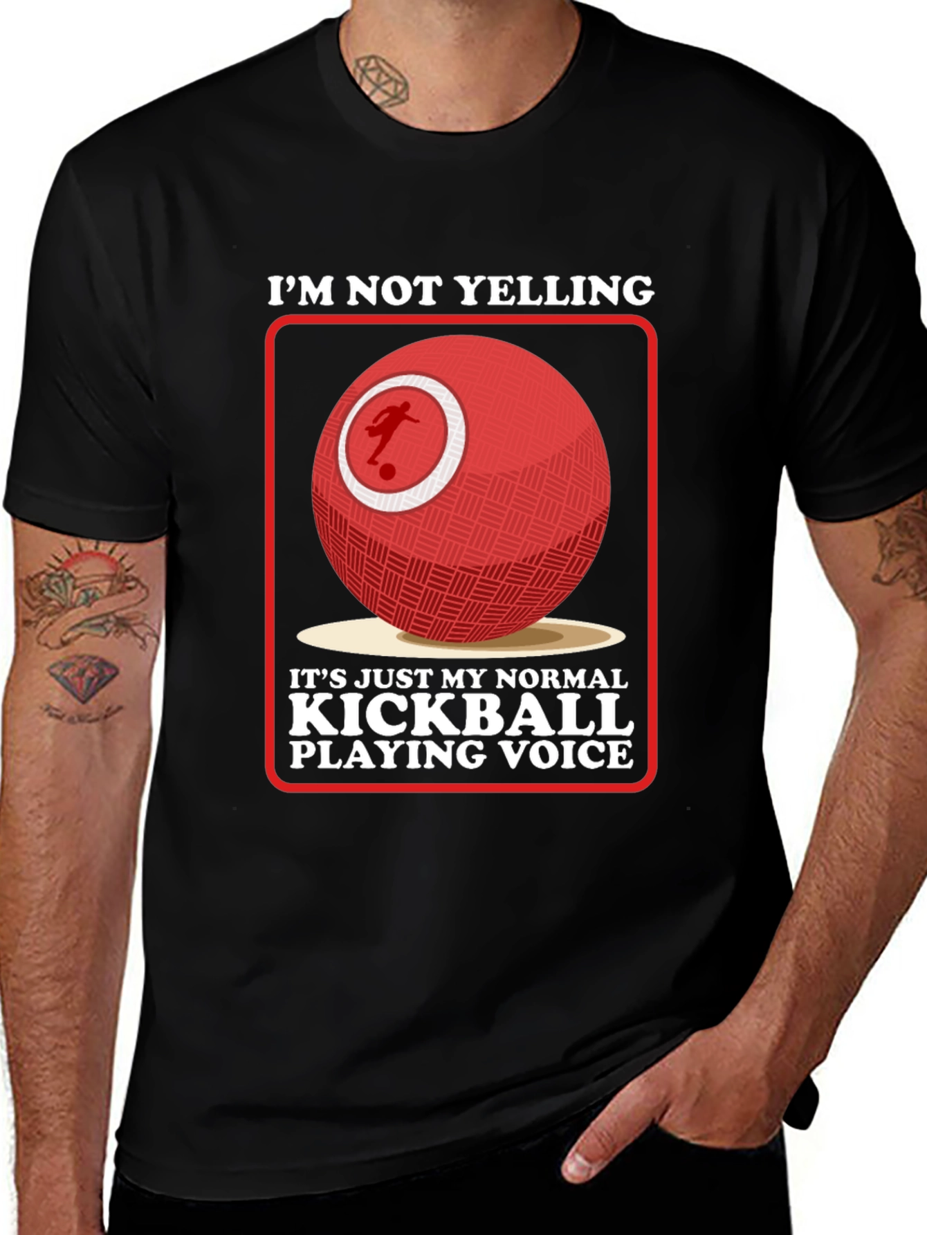 Kickball Playing Voice T-Shirt - Funny Sports Tee