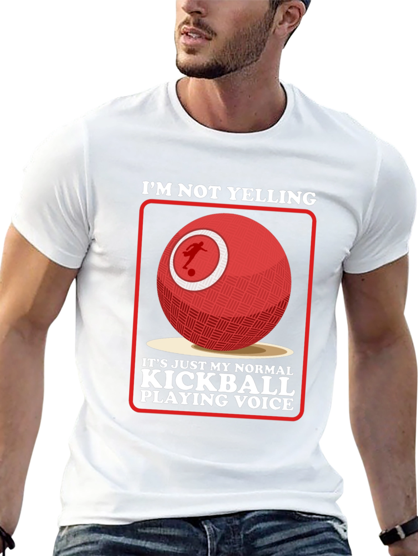 Kickball Playing Voice T-Shirt - Funny Sports Tee