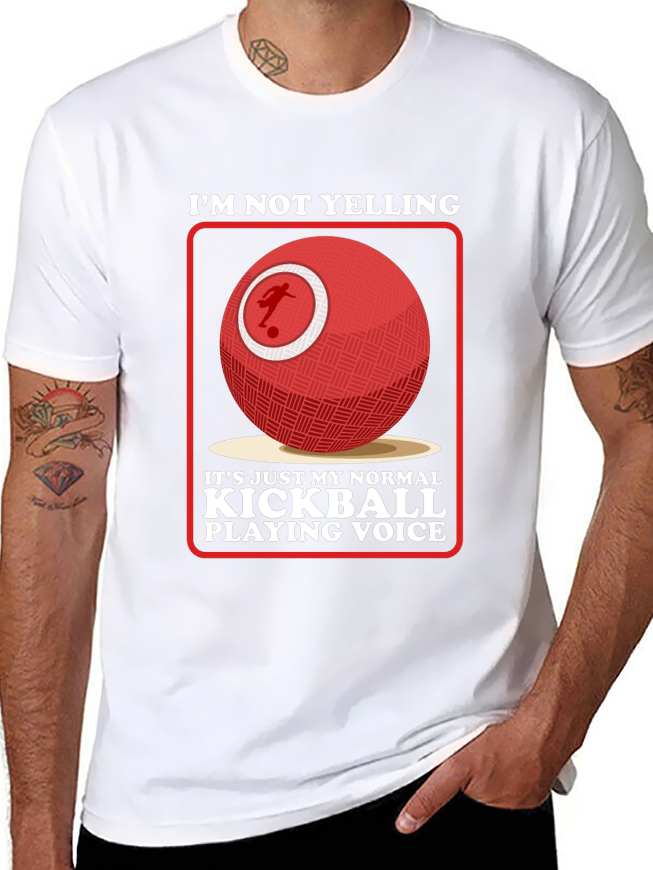 Kickball Playing Voice T-Shirt - Funny Sports Tee